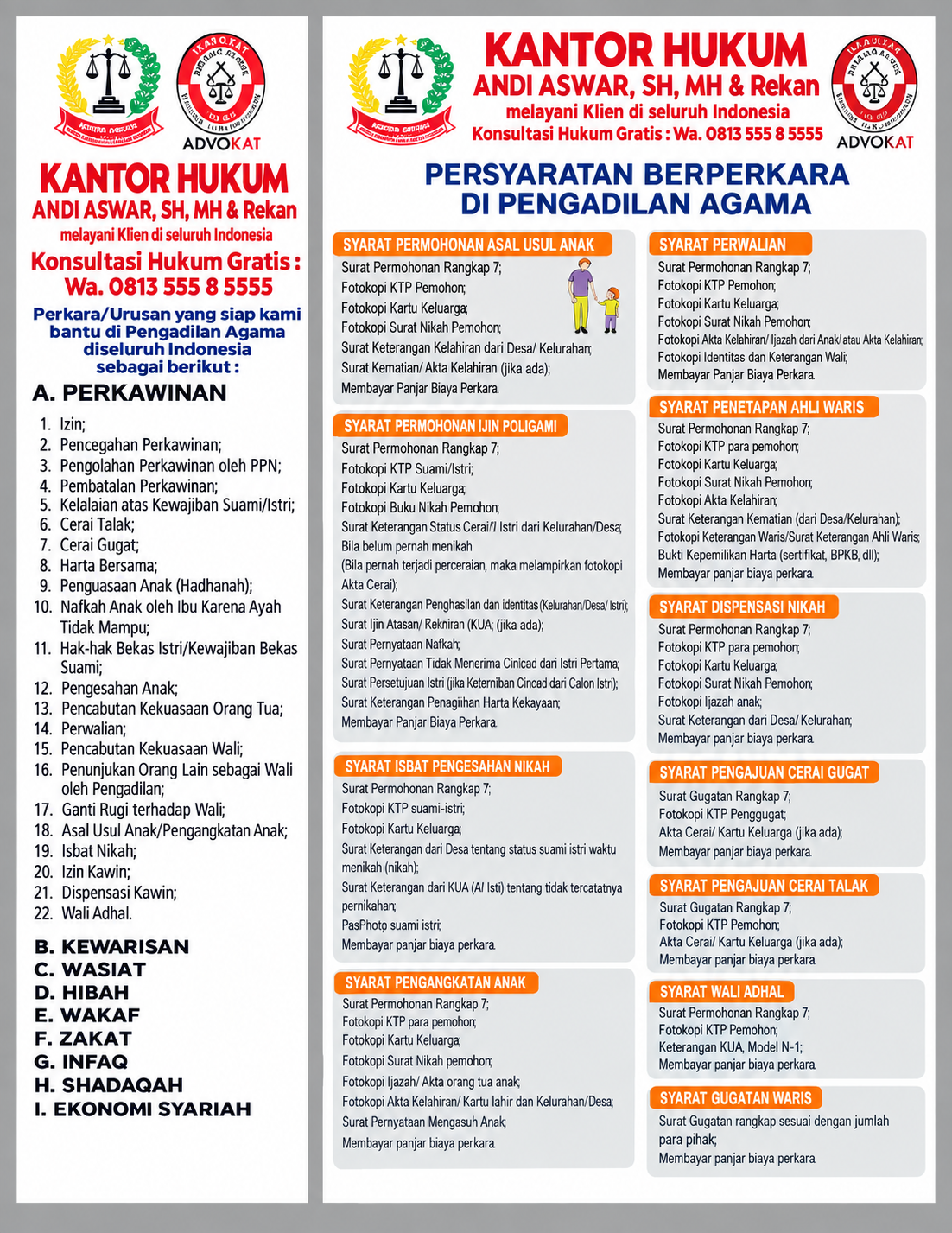 Persyaratan Berperkara di Pengadilan Agama - Kantor Hukum Andi Aswar